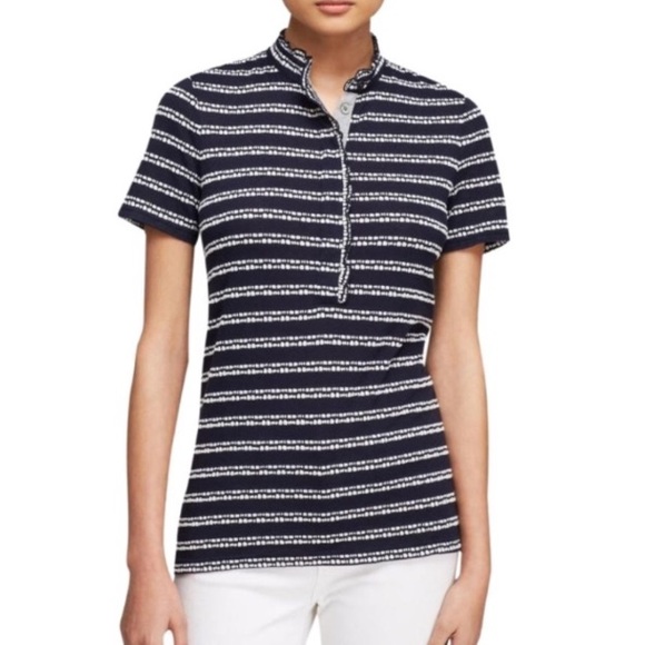 Tory Burch Tops - 3/$60 Tory Burch Lidia Ruffle Polo Pique Dash